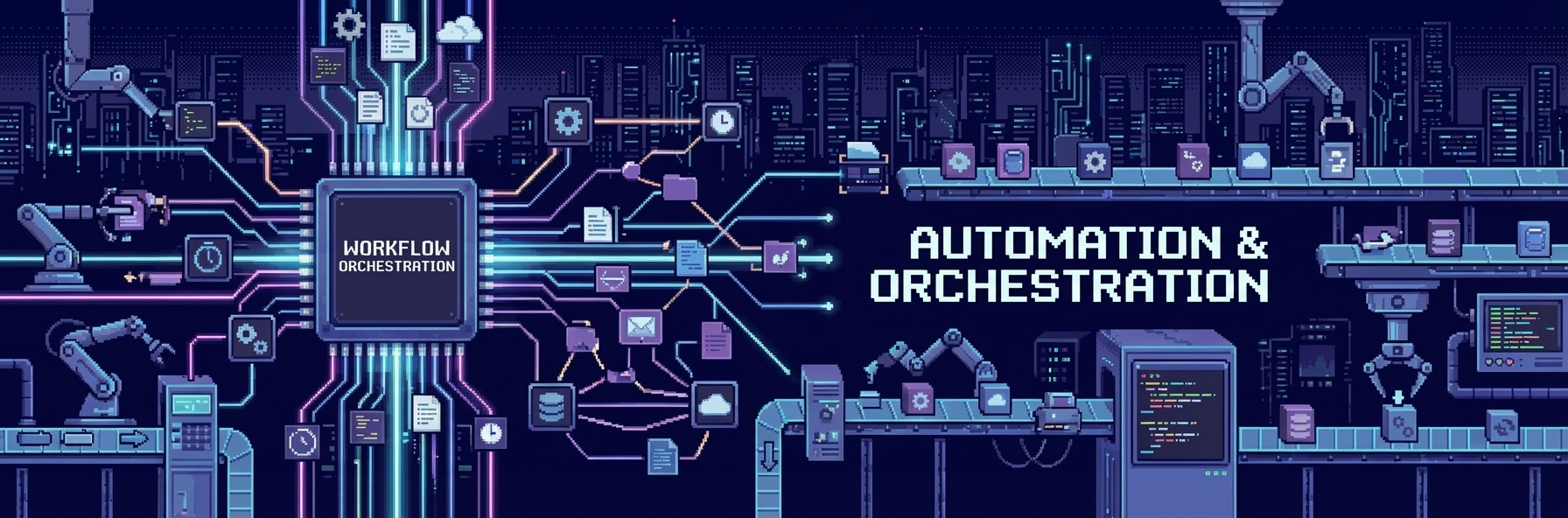 Illustration de l'automatisation et de l'orchestration de workflows